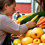 **Prompt 1: The Art of Sensory Selection at a Dutch Market**
    "A vibrant, close-up photograph showcasing the sensory act of selecting fresh produce at a bustling Dutch farmer's market. Focus on hands gently touching a ripe mango, smelling a bunch of carrots, or examining the firm leaves of a head of lettuce. The scene should highlight the bright, natural colors of seasonal fruits and vegetables, emphasizing their freshness and quality. Include subtle background elements of market stalls, perhaps with typical Dutch market awnings or signage, conveying an atmosphere of authenticity, discovery, and direct connection with food sources. The lighting should be natural and inviting, making the produce appear irresistibly fresh."